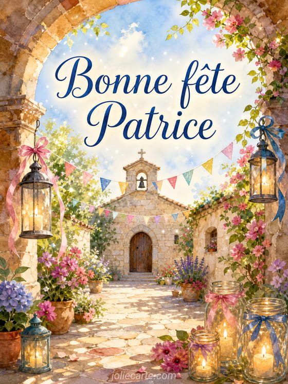 Carte bonne fête Patrice