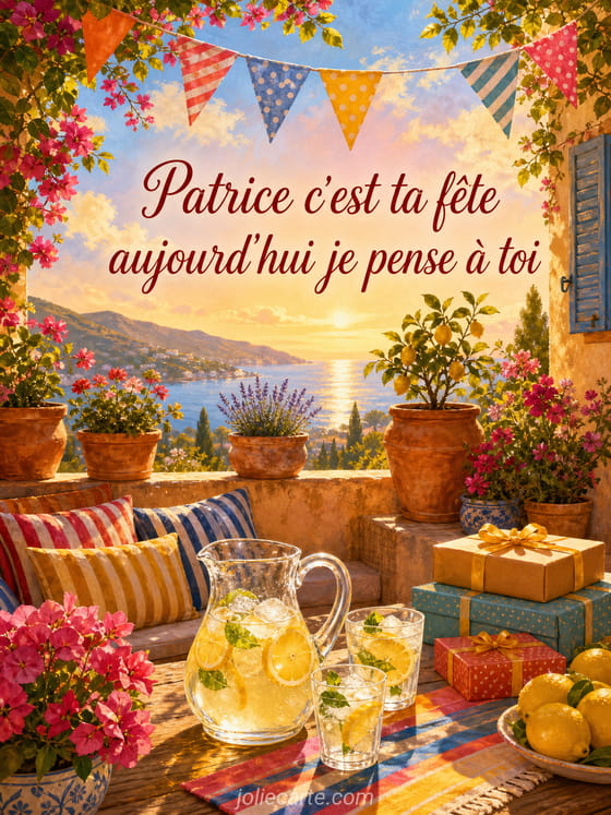 Carte bonne fête Patrice