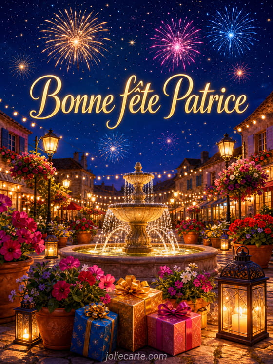 Carte bonne fête Patrice
