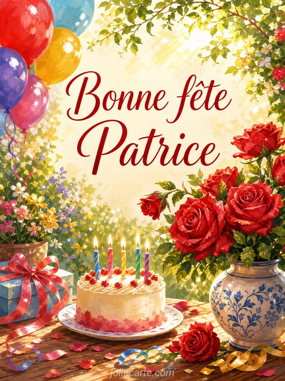 Carte bonne fête Patrice