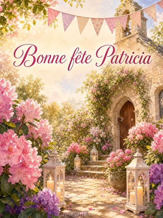 Carte bonne fête Patricia