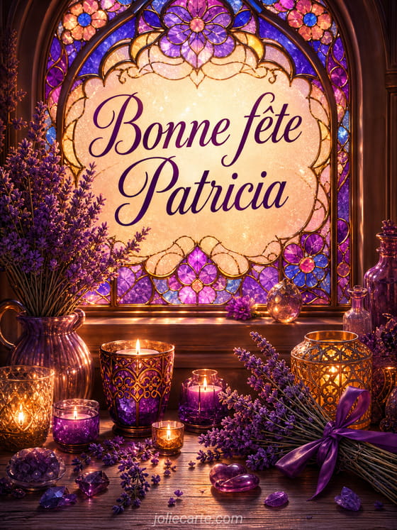 Carte bonne fête Patricia