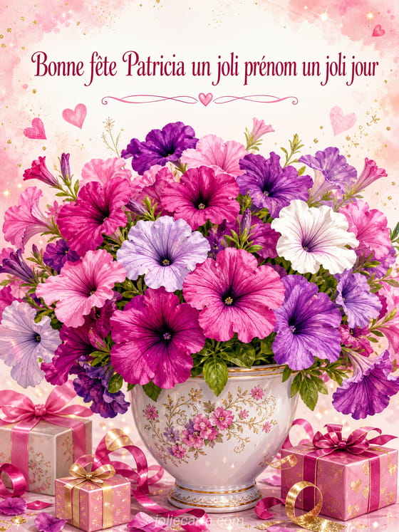 Carte bonne fête Patricia