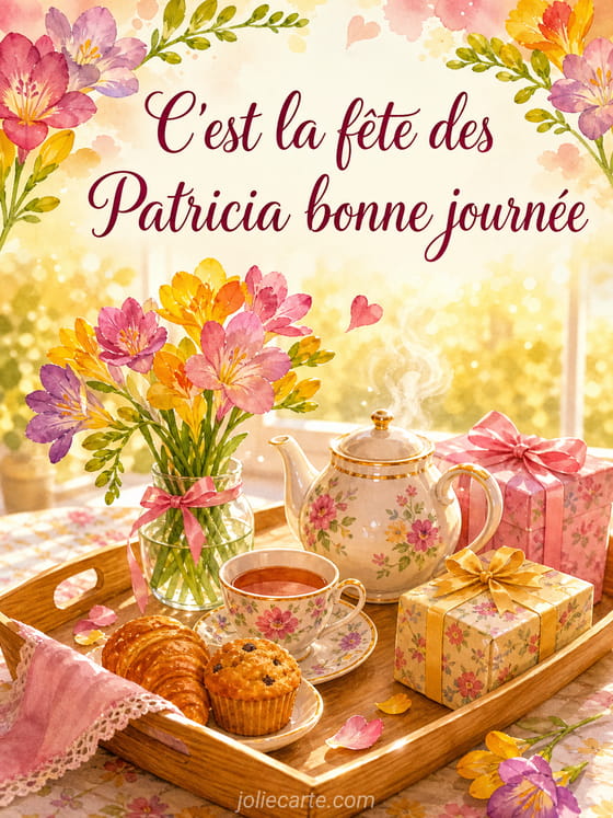 Carte bonne fête Patricia
