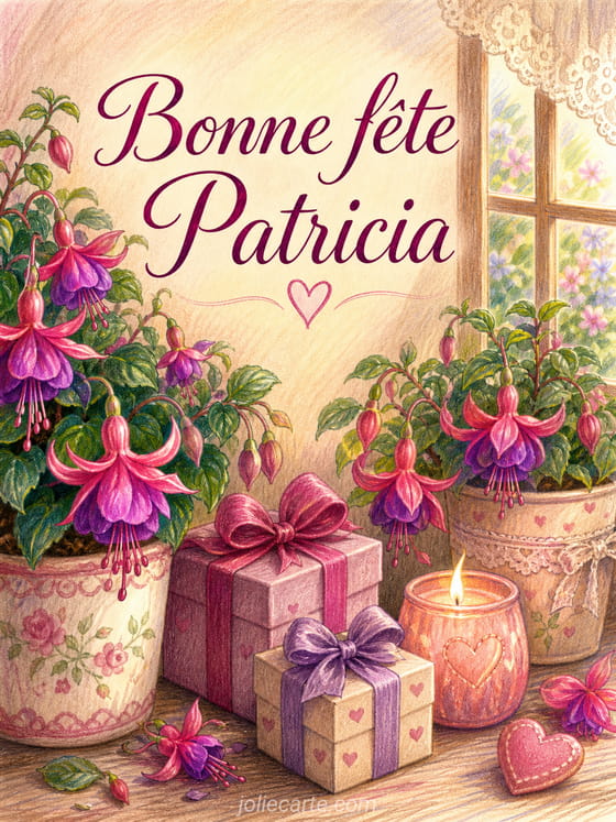 Carte bonne fête Patricia