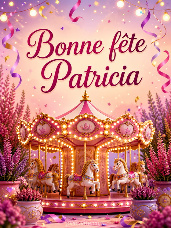 Carte bonne fête Patricia