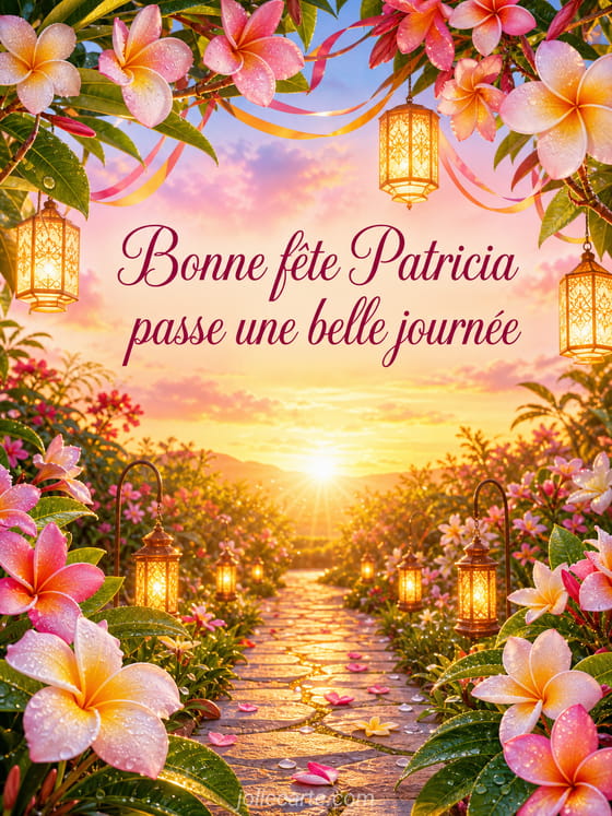 Carte bonne fête Patricia