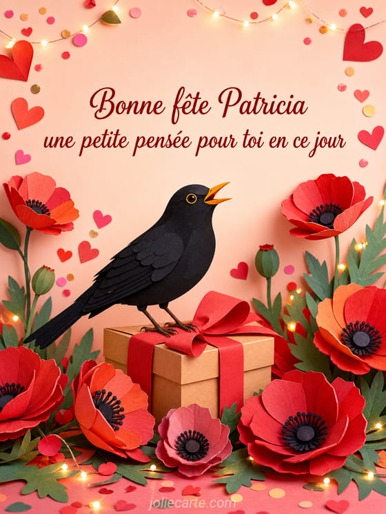 Carte bonne fête Patricia