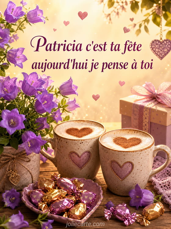 Carte bonne fête Patricia