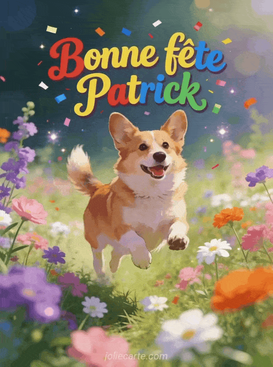 Bonne fête Patrick - Patrick gif bonne fete gratuit