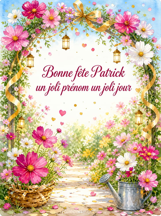 Carte bonne fête Patrick