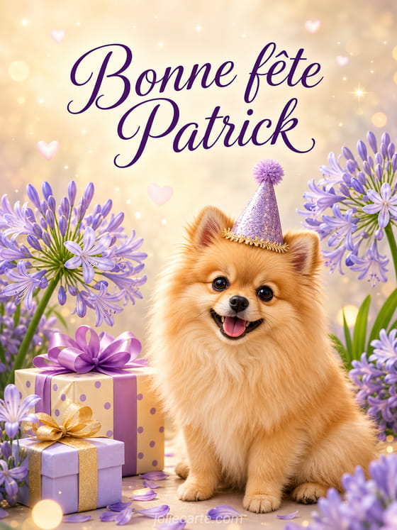 Carte bonne fête Patrick
