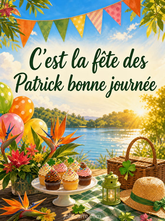 Carte bonne fête Patrick