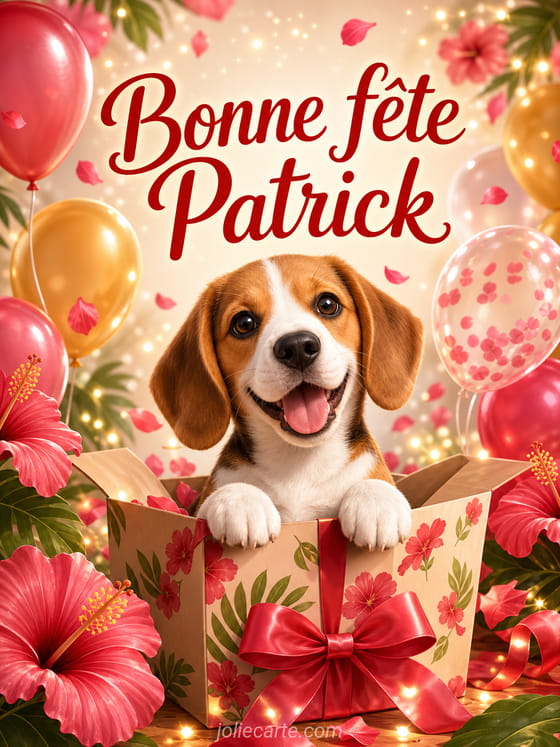 Carte bonne fête Patrick