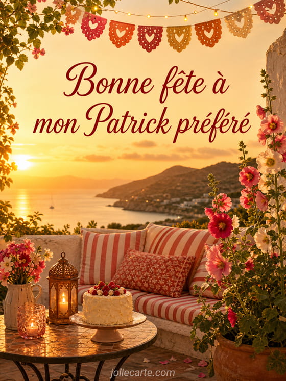 Carte bonne fête Patrick