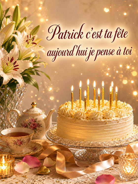 Carte bonne fête Patrick