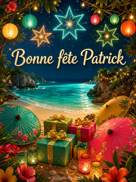 Carte bonne fête Patrick