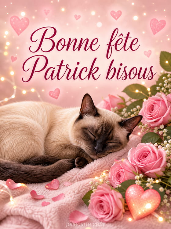 Carte bonne fête Patrick