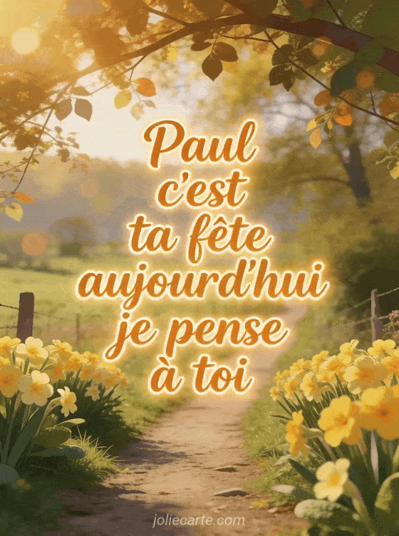 Bonne fête Paul - Carte bonne fete paul gratuite