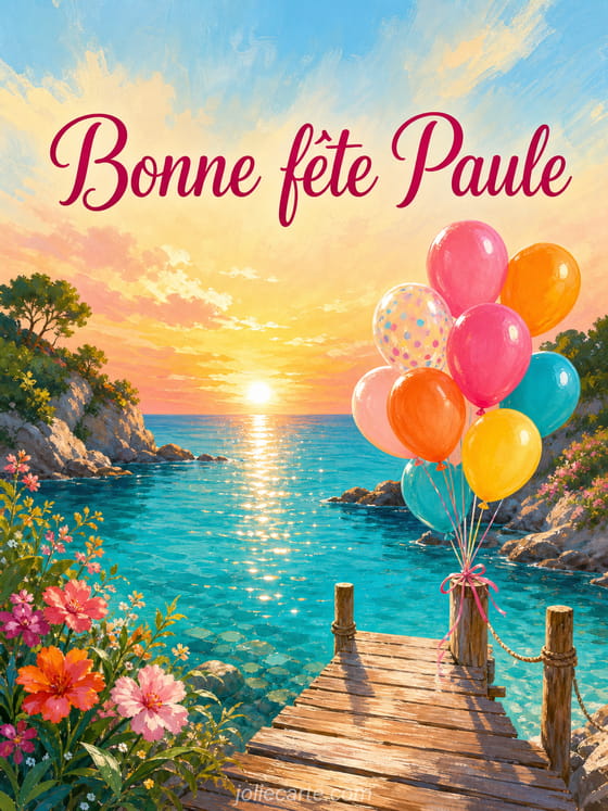 Carte bonne fĂȘte Paule