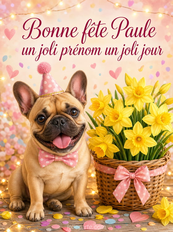 Carte bonne fĂȘte Paule