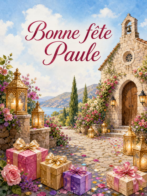 Carte bonne fĂȘte Paule