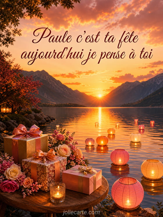 Carte bonne fĂȘte Paule