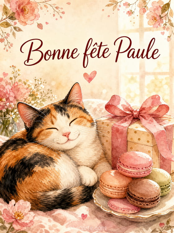 Carte bonne fĂȘte Paule