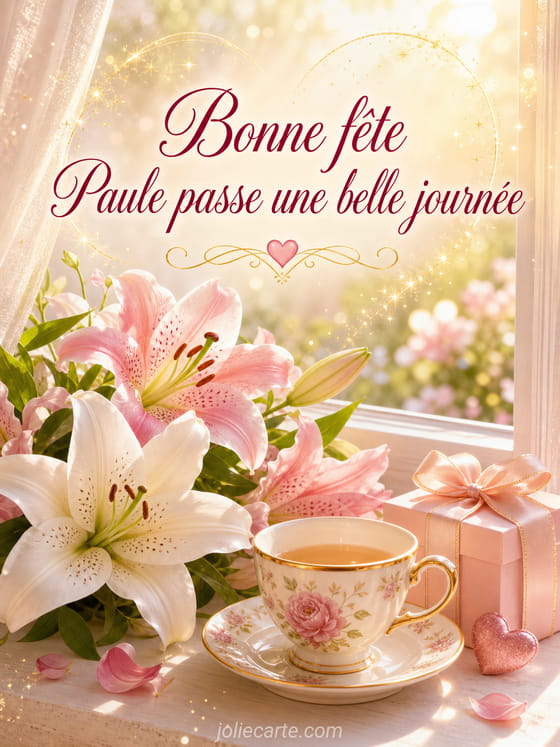 Carte bonne fĂȘte Paule