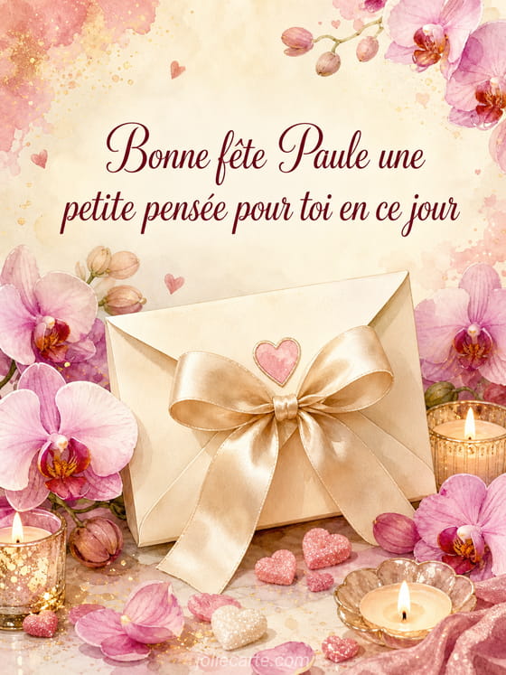 Carte bonne fĂȘte Paule