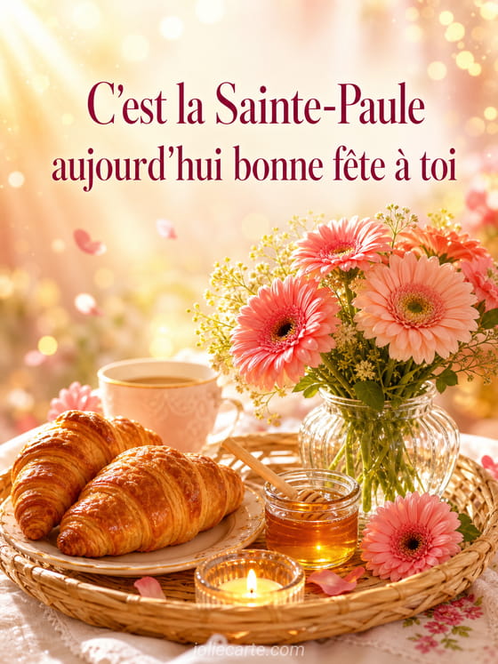 Carte bonne fĂȘte Paule