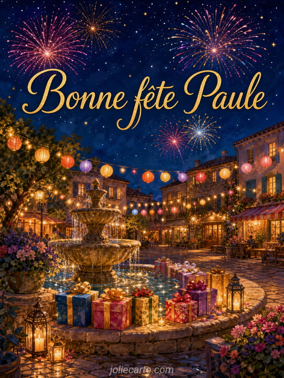 Carte bonne fĂȘte Paule