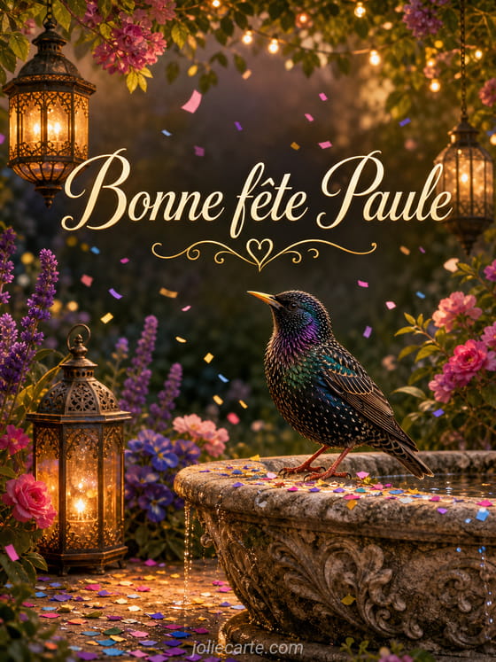 Carte bonne fĂȘte Paule
