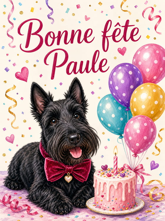 Carte bonne fĂȘte Paule