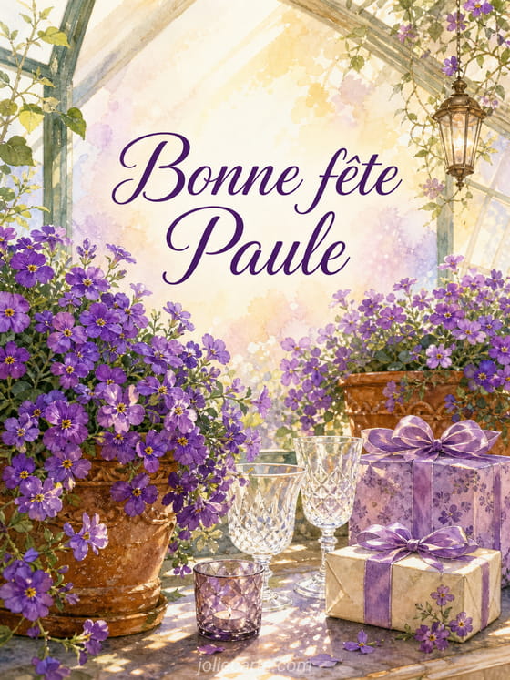 Carte bonne fĂȘte Paule
