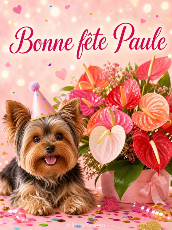 Carte bonne fĂȘte Paule