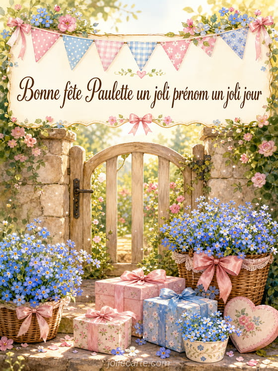 Carte bonne fĂȘte Paulette