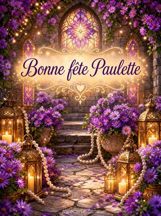 Carte bonne fĂȘte Paulette