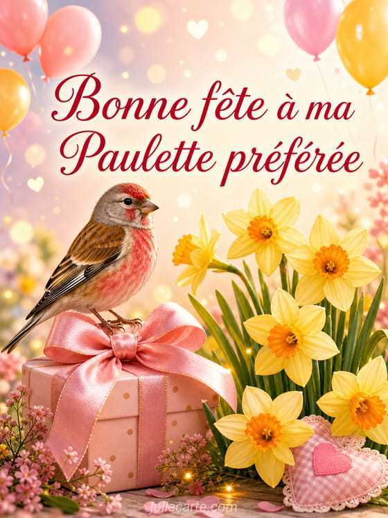 Carte bonne fĂȘte Paulette