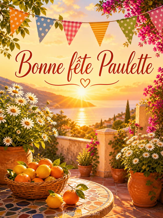 Carte bonne fĂȘte Paulette