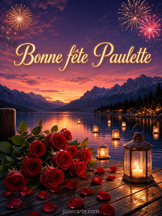 Carte bonne fĂȘte Paulette