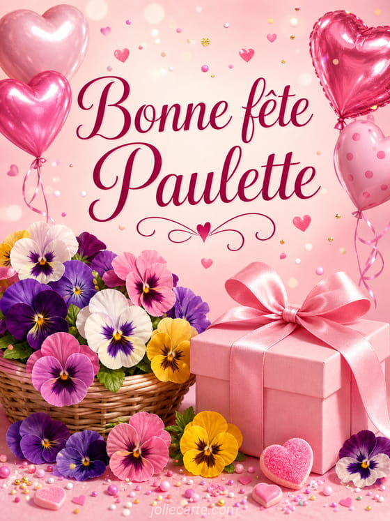Carte bonne fĂȘte Paulette