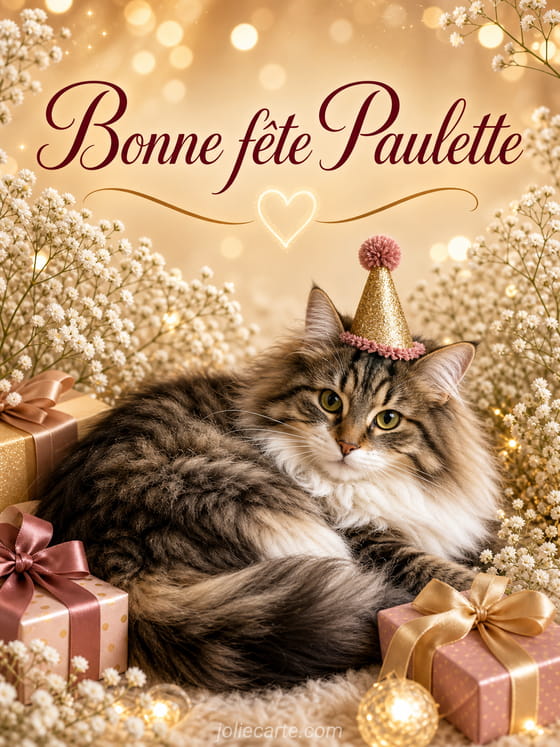 Carte bonne fĂȘte Paulette
