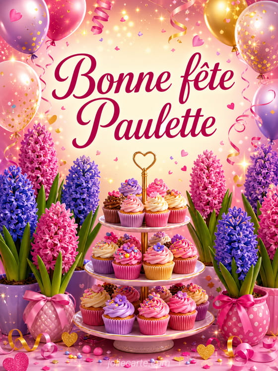 Carte bonne fĂȘte Paulette