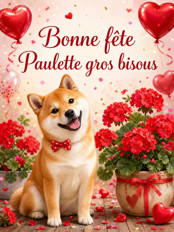 Carte bonne fĂȘte Paulette