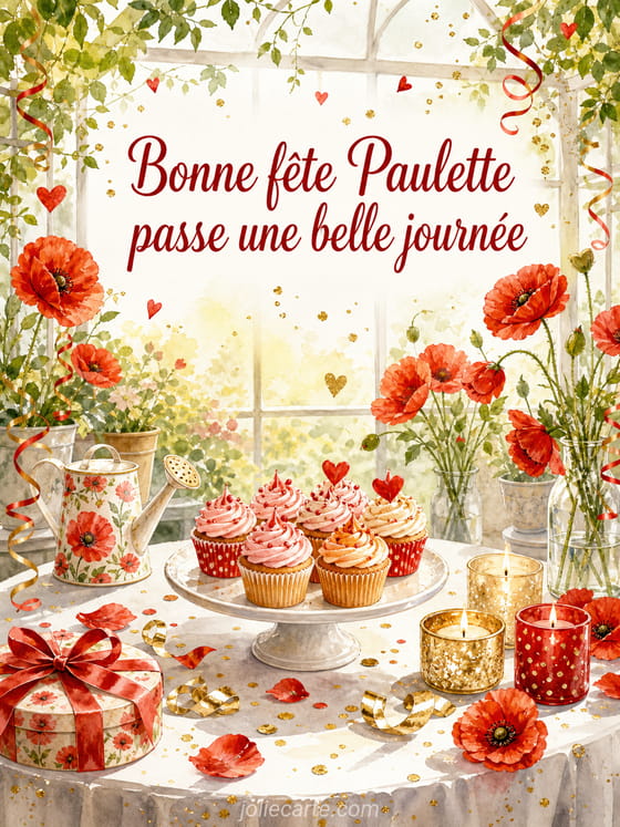 Carte bonne fĂȘte Paulette