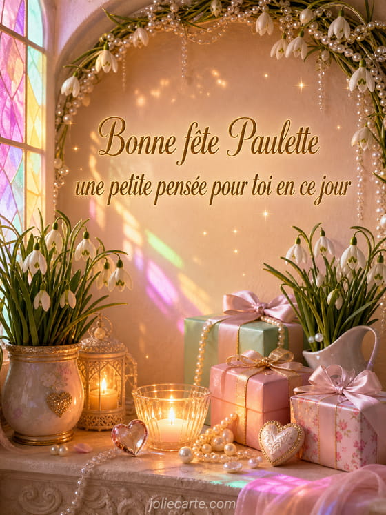 Carte bonne fĂȘte Paulette