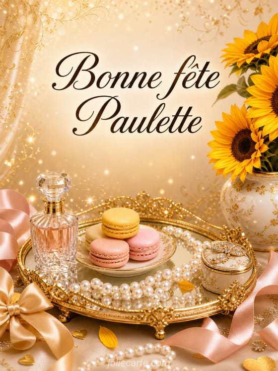 Carte bonne fĂȘte Paulette