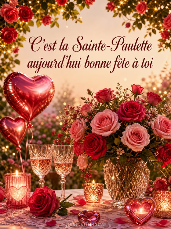 Carte bonne fĂȘte Paulette