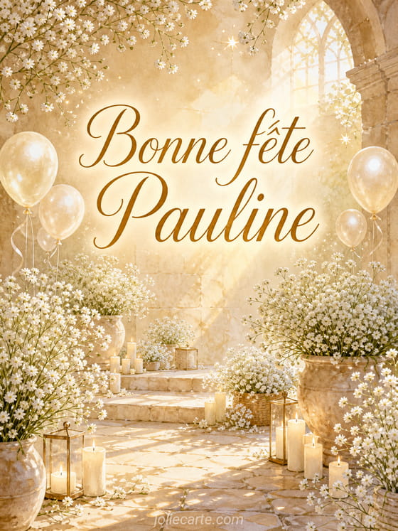 Carte bonne fĂȘte Pauline